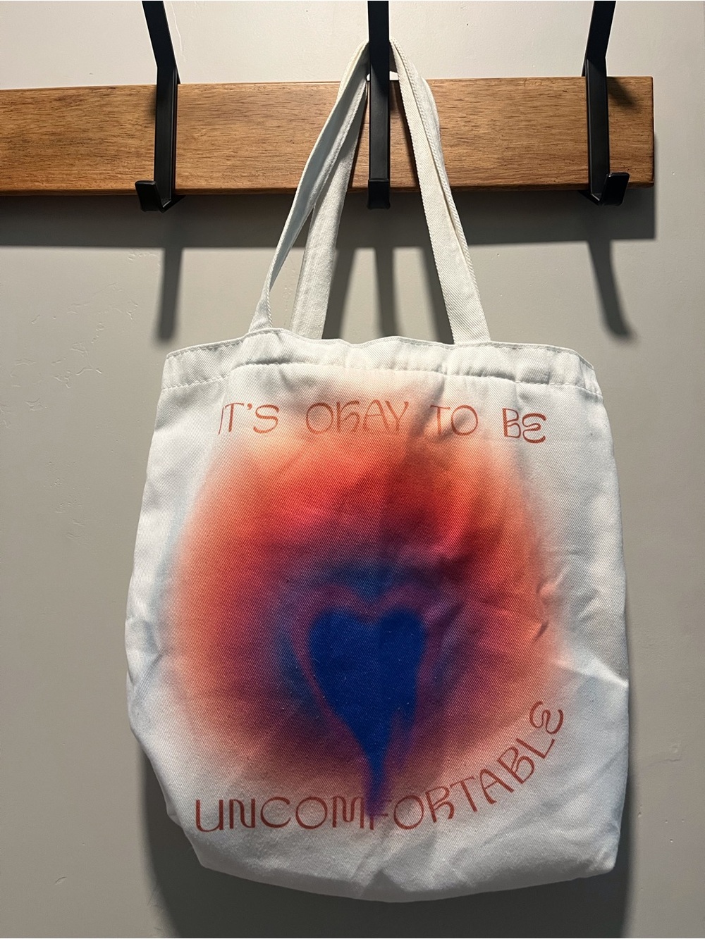 Summer McKen Teen White Tie-Dye Heart Tote